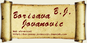 Borisava Jovanović vizit kartica